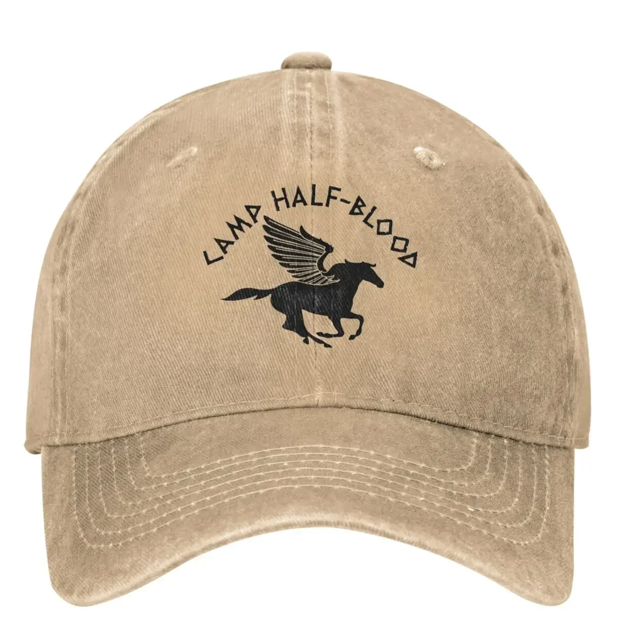 Percy Jackson Camp Half-Blood Baseball Cap Skeleton Pegasus Black Logo Tennis Skate Trucker Hat Women Sunscreen Baseball Caps