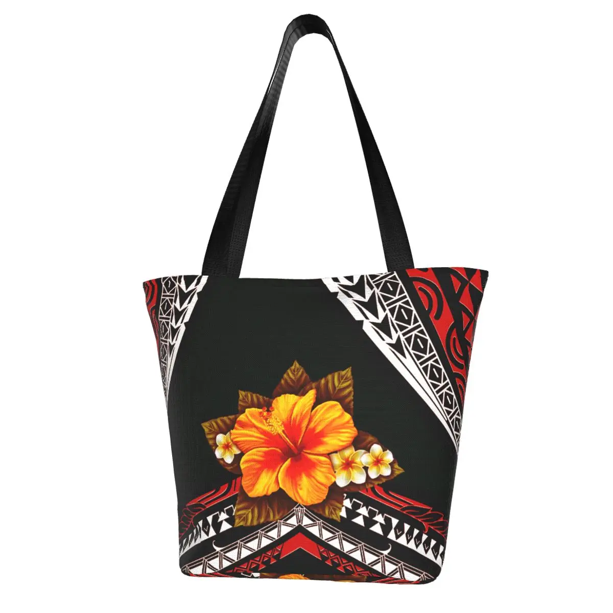 NOISYDESIGNS Cloth Shoulder Bag Hawaiian Hibiscus Plumeria Print Handbag Women Large Capacity Beach Shopping Bag Shopper Totes