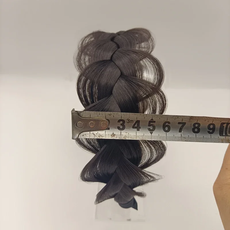 Gray Widen Twist Braid Hairbands para mulheres, Hairbands invisíveis, peruca de cor sem costura, headband, cobrir o cabelo branco, cabelos acessórios