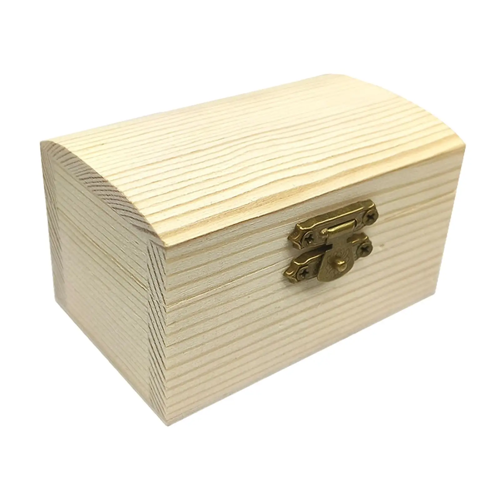 Unfinished Wood Box, Wooden Jewelry Box, Gift Box, Jewelry Case, Wooden Box Treasure Chest for Art Hobbies Wedding Souvenirs