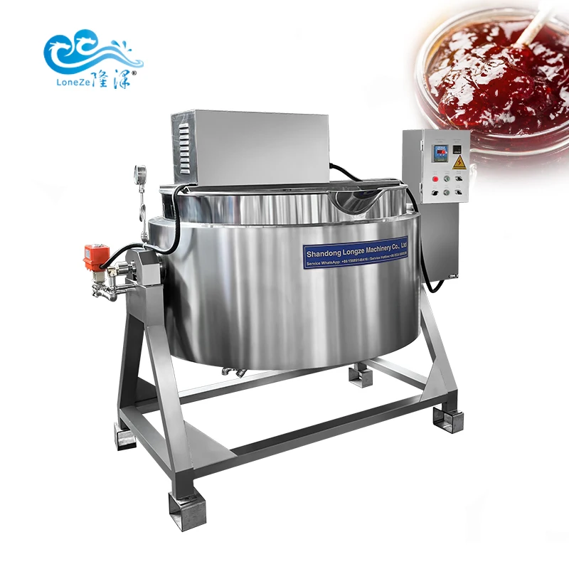 600L التلقائي الصناعية المربى صلصة لصق الكواكب اثارة وعاء الطبخ خلاط مزدوج سترة غلاية مع خلاط/المحرض