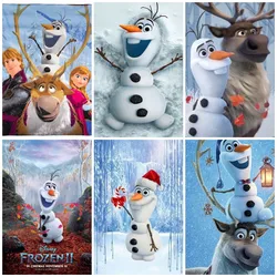 Pittura diamante Disney Olaf pupazzo di neve punto croce congelato cartone animato animale pieno quadrato rotondo diamante ricamo mosaico arte