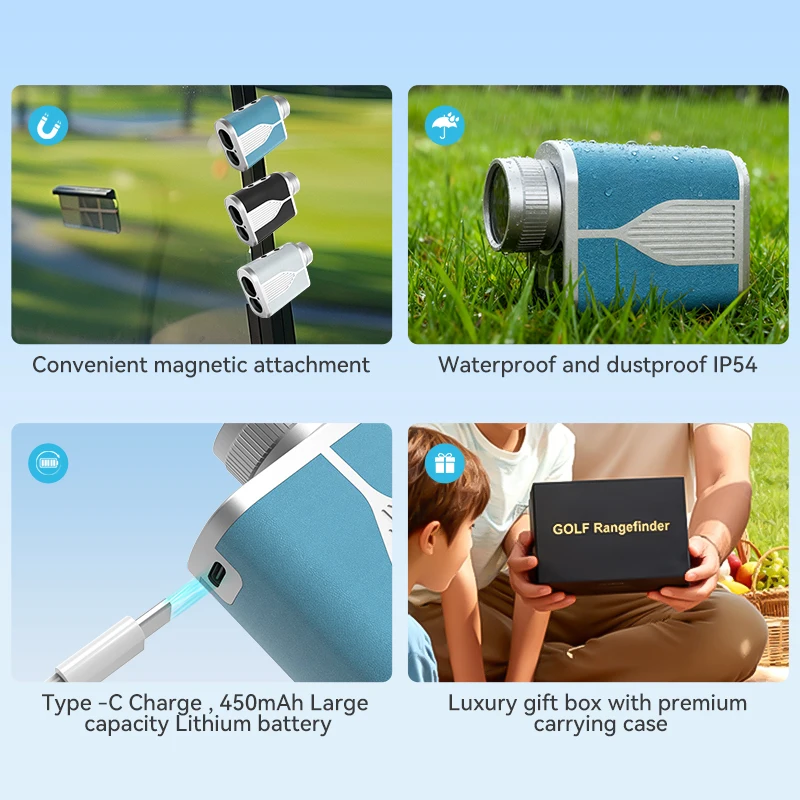 عين النسر منحدر المسافة الرقمية 905nm NX6 يده Rangefinder الباليستية متر لاعبي الغولف محدد جولف مكتشف