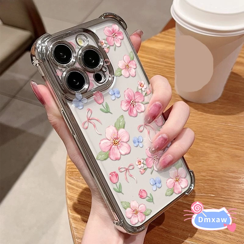 ل ممن لهم A5 A6 برو 4G 5G A5X A6 ماكس البحث X9 برو 5G جراب هاتف زهر الخوخ زهرة الأزهار Bowknot تصفيح الغطاء الخلفي