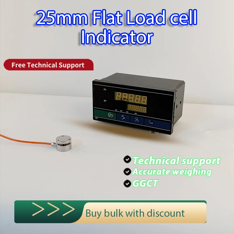 Alloy Steel Pancake Load Cell & Intelligent Digital Weighing Indicator Set for Force Testing and Automation Control