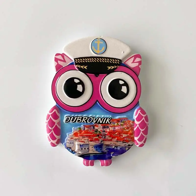 

Croatia Creative Owl Refrigerator Magnet3DThree-dimensional Decorative Magnet Gift