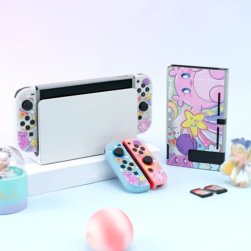 Новый милый мультяшный чехол для Nintendo Switch, аксессуары, мягкий ТПУ чехол, защитный чехол для Nintendo Switch Oled JoyCon Shell