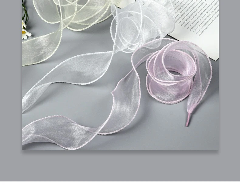 1 Paar flache, transparente Schuhbänder, 4 cm breit, modische Schuhbänder aus Schneegarn, elegante Schuhbänder für Damen und Mädchen. ﻿ Schuhzubehör – Detail 14