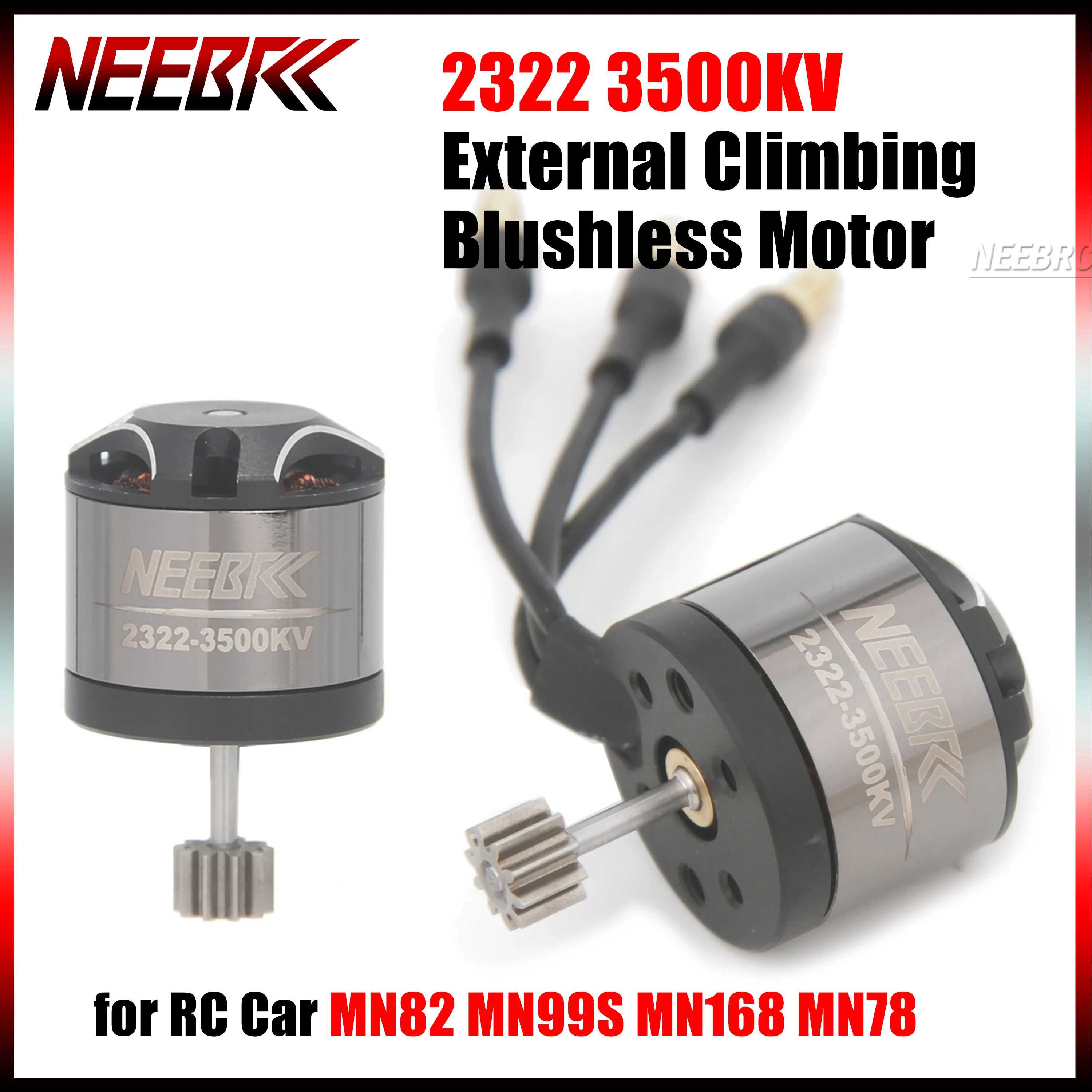 NEEBRC 2322 3500KV Externer Kletter-Bürstenloser Motor für 1/12 RC Car Crawler MN99 MN168 MN78 MN82 Upgrade Power Vehicle Parts