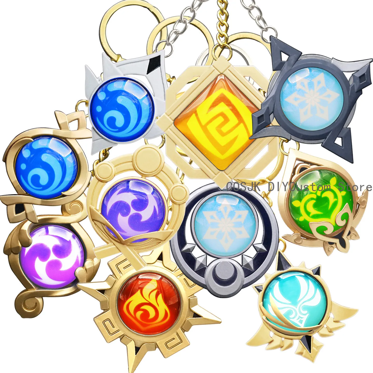 Porte-clés lumineux Anime Genshin Impact Nod-Krai Vision Natlan Cosplay, pendentif de sac, accessoires de décoration, cadeau d'anniversaire