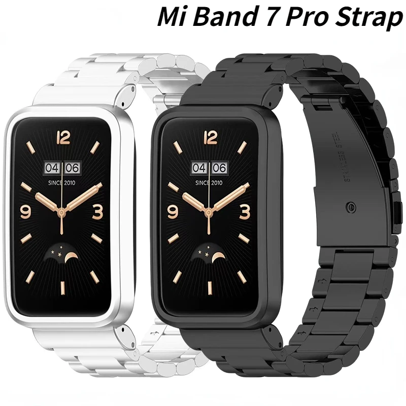 

Metal Strap+Cover For Xiaomi Mi Band 7 Pro Stainless Steel Bracelet Wristband Correa For Mi Band 7Pro Belt Watchband Accessories