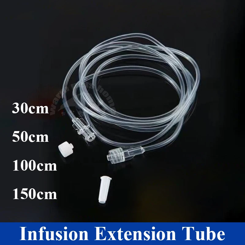 50 Uds línea de extensión de infusión tubo de conexión de infusión desechable 30cm 50cm 100cm 150cm suministros veterinarios