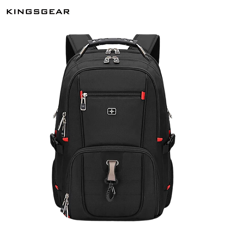 

17" Laptop Backpack Waterproof USB Charge Port Swiss-style Multifunctional Rucksack Schoolbag Mochila Hiking Travel bag