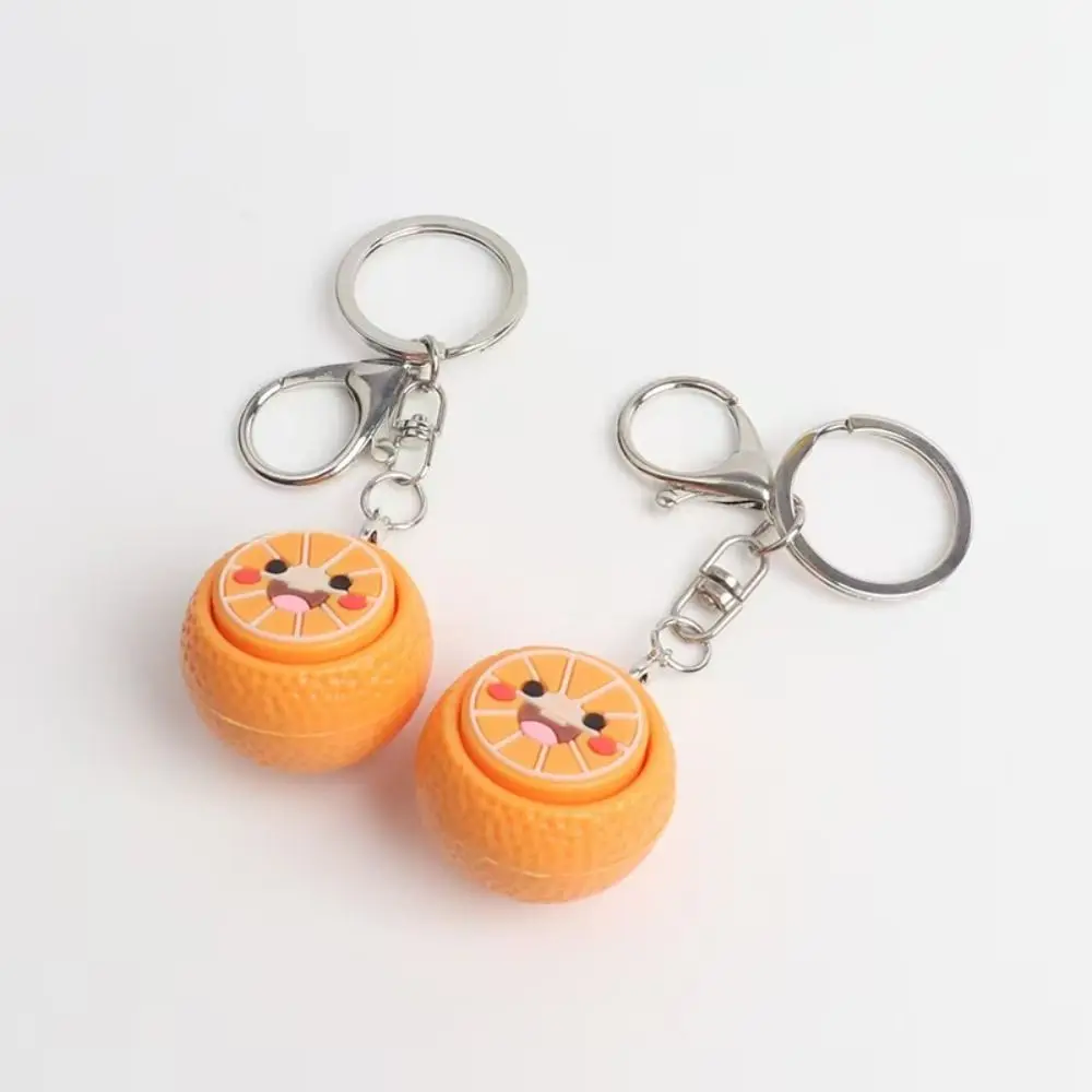 Pineapple Design Fruits Durian Button Keychain Click Sound Button Shape Mini Pressable Strawberry Keychain Lemon