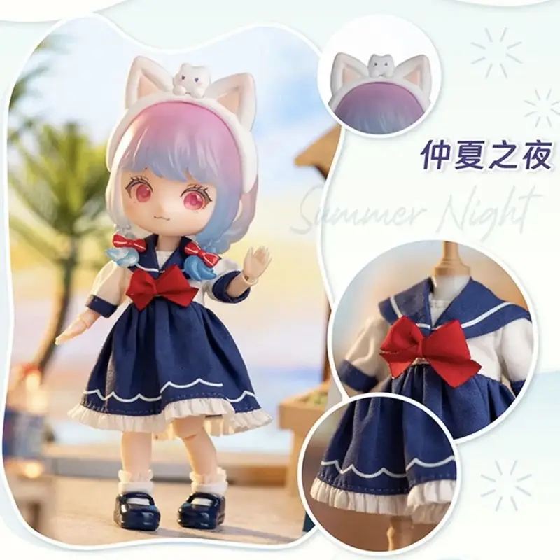 

Blind Box Liroro Summer Island Series Teennar 1/12 Bjd Ob11 Anime Figure Model Doll Caja Ciega Children Cute Toy Gift Bjd Diy