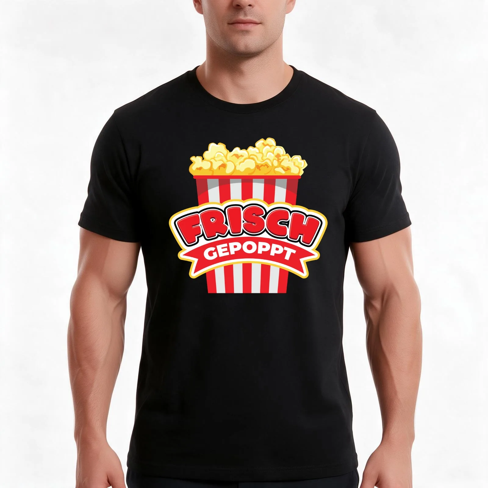Freshly Popped Funny Popcorn Sarcasm T-Shirt Summer Casual Cotton Tee Oversized Streetwear Tops Vintage Graphic Print