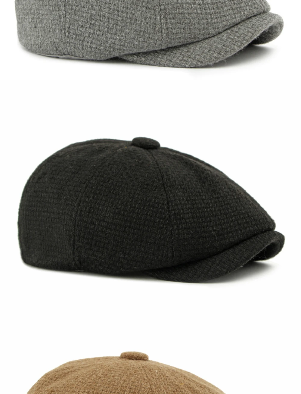 HT4888 Berets Herbst Winter Wolle Mischung Hüte für Männer Frauen Künstler Maler Baskenmütze Hut Männlich Weiblich Flache Kappe Ivy Achteckige Baskenmütze Kappen – Detail 7