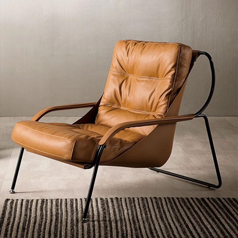 

Single sofa Nordic leather casual creative single chair