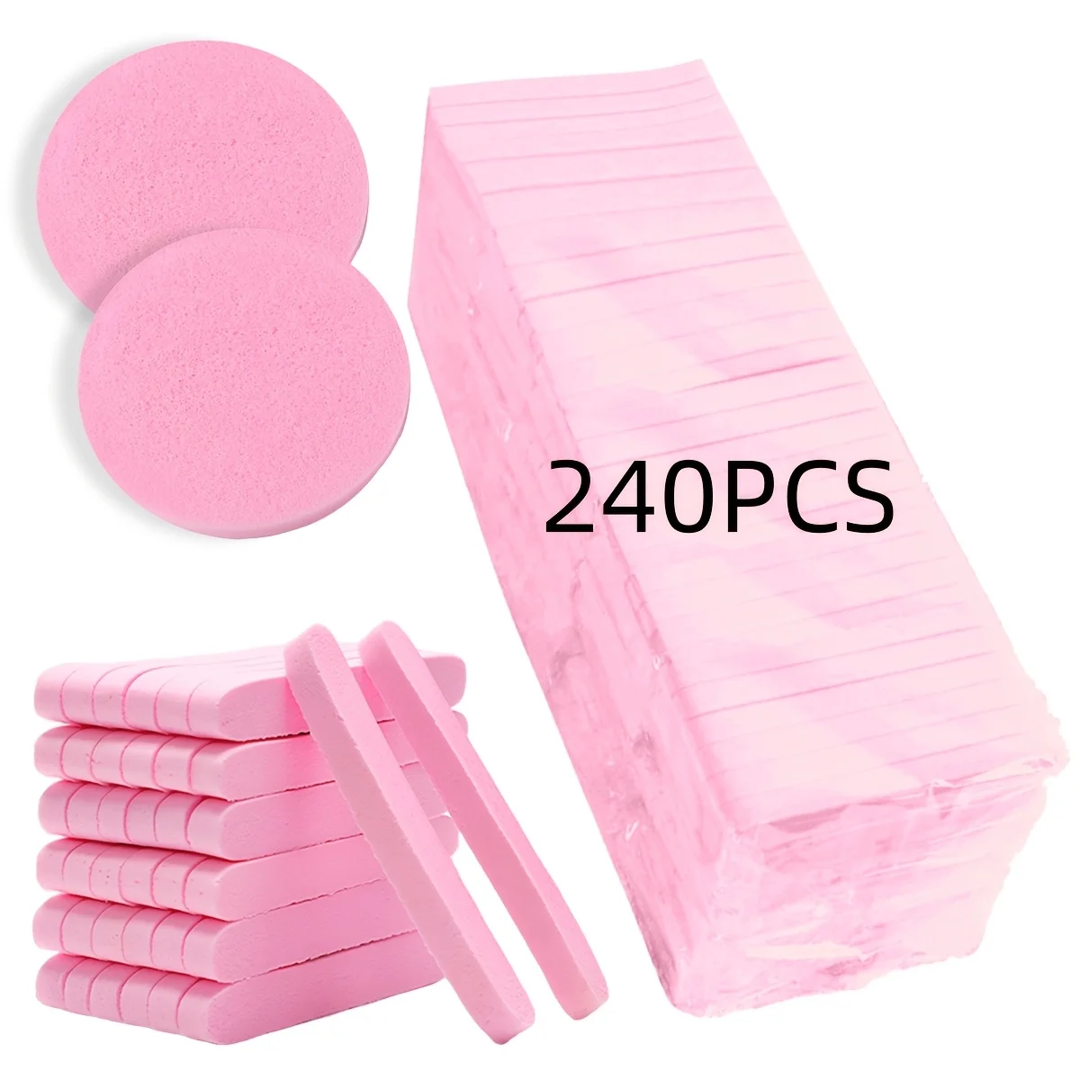 اسفنجات الوجه - 240 قطعة - اسفنجات الوجه المضغوطة لغسل الوجه، وسادات إسفنجية لأقنعة التقشير وإزالة المكياج. #2