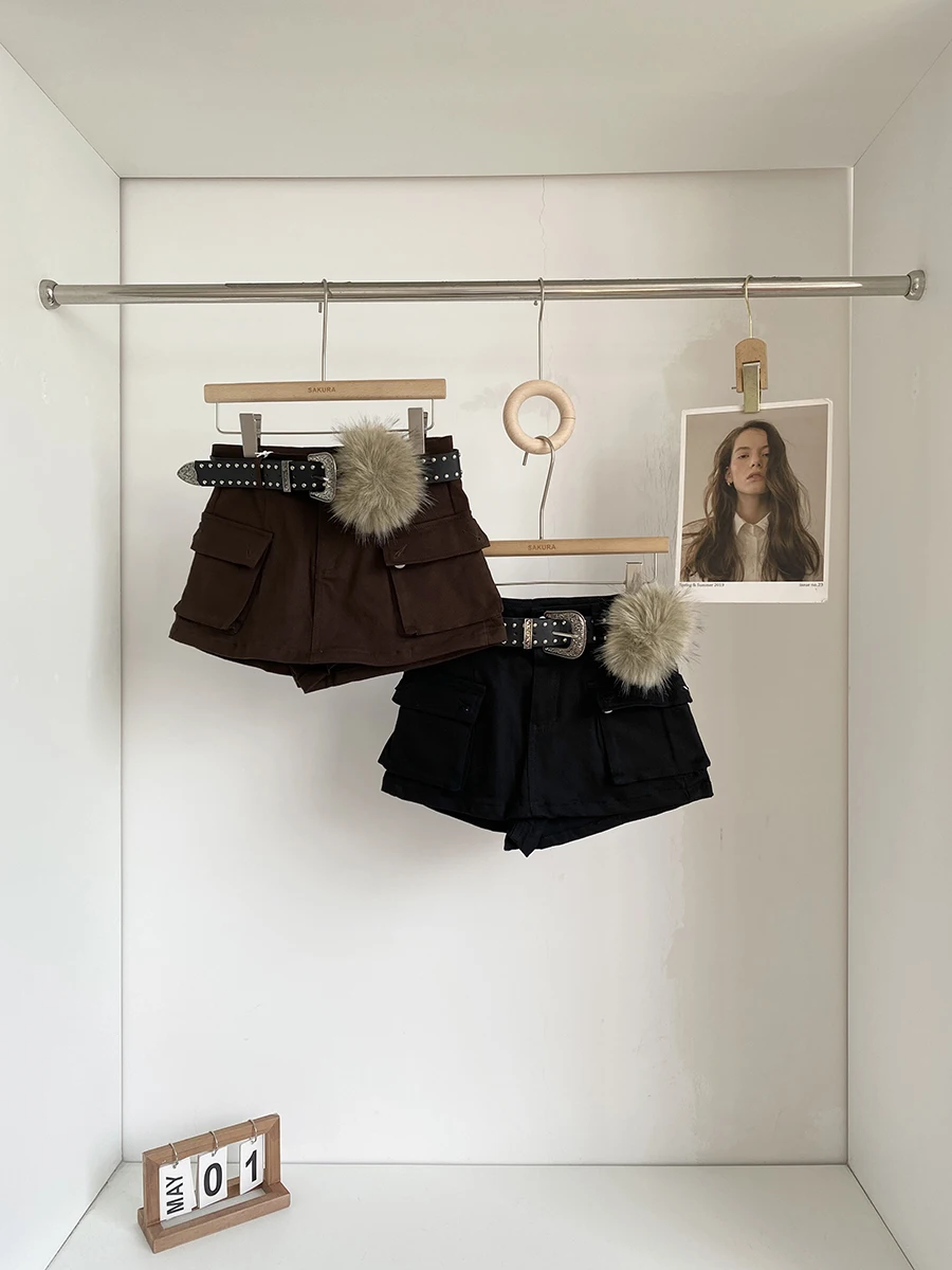 

Джинсовые шорты с высокой талией для женщин: стильные, утягивающие, универсальные, в американском ретро-стиле, для модниц, осень 2025