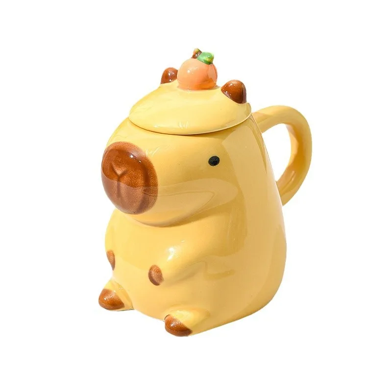 Capybara Tasse en céramique Tasse à café mignonne pour bureau à usage domestique Kawaii Tasse d'eau de grande capacité Cadeau de boisson pour Noël Anniversaire