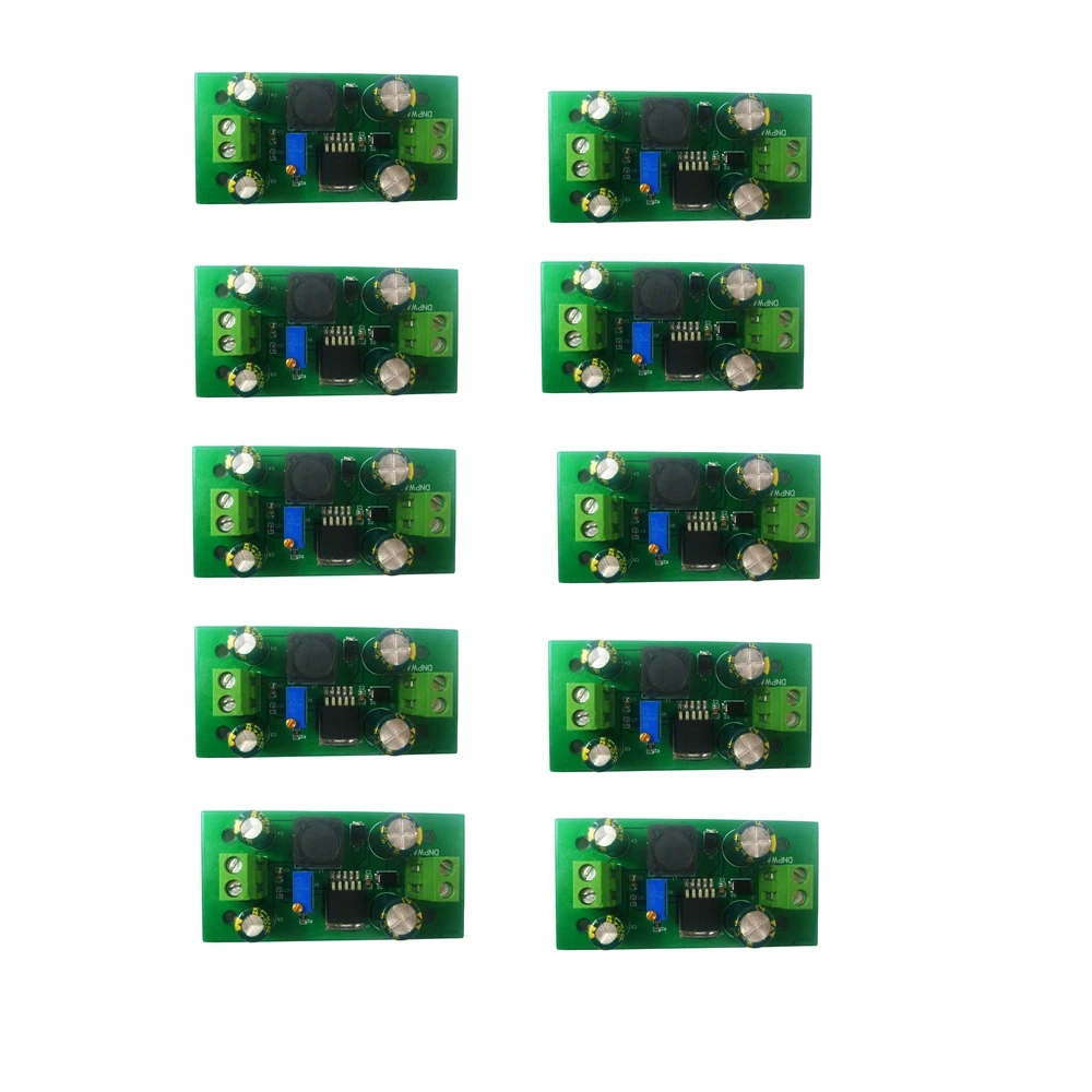 10PCS DIN Rail mount LM2596 XL2596 ADJ Power supply Board DC-DC Step-down module 3.3V/5V/12V/24V adjustable Voltage regulator 3A