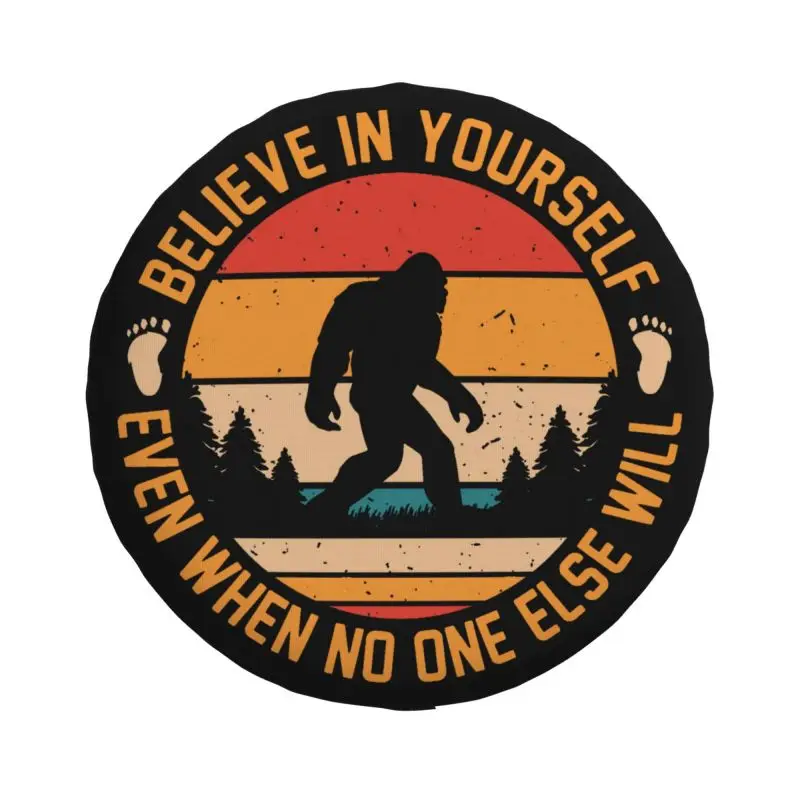 Believe In Yourself Bigfoot Spare Tire Cover for Suzuki Mitsubish SUV RV 4WD Car Wheel Protectors Accessories 14