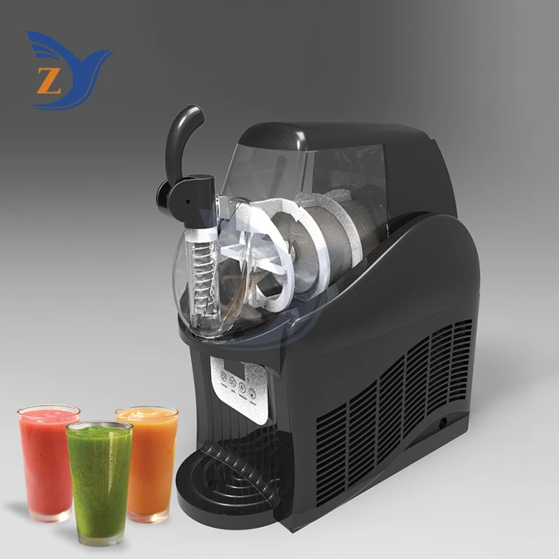 Slush Cold Drink Snow Melt Machine Single Cylinder Commercial Pellet Juice Beverage Automatic Mixing Smoothie Milk Tea Smoothie