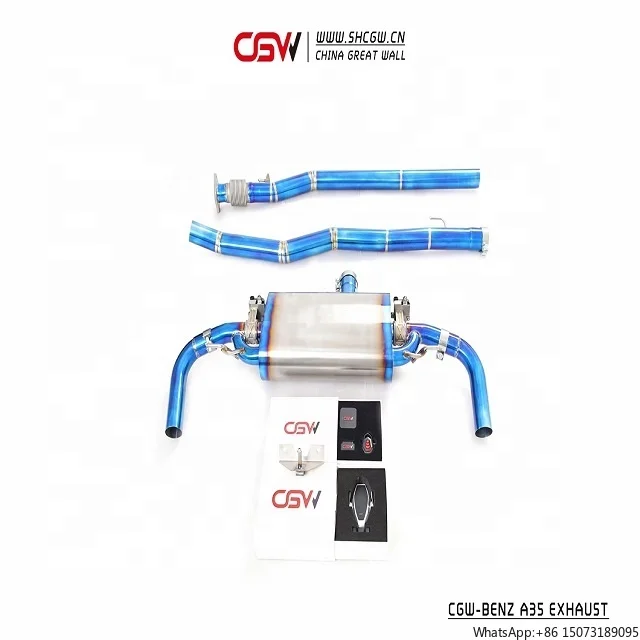 

Высокопроизводительные титановые выхлопные системы CGW (Catback) с клапаном и насадками из кованого карбона для CLA35