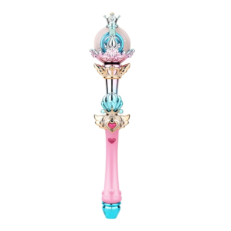 Glowing Magic Wand Princess Stick Queen Scepter for Toddler Girls Outdoor Summer for Play Holiday Party Flea Market Supp