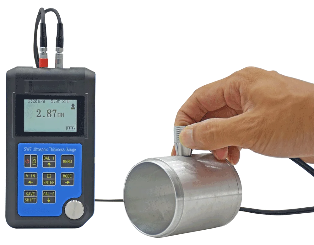 

SW7 Portable Ultrasonic Thickness Gauge Is Used For Measuring Organic Glass In Coated Sheet, Pipe, Aluminum And Other Materials