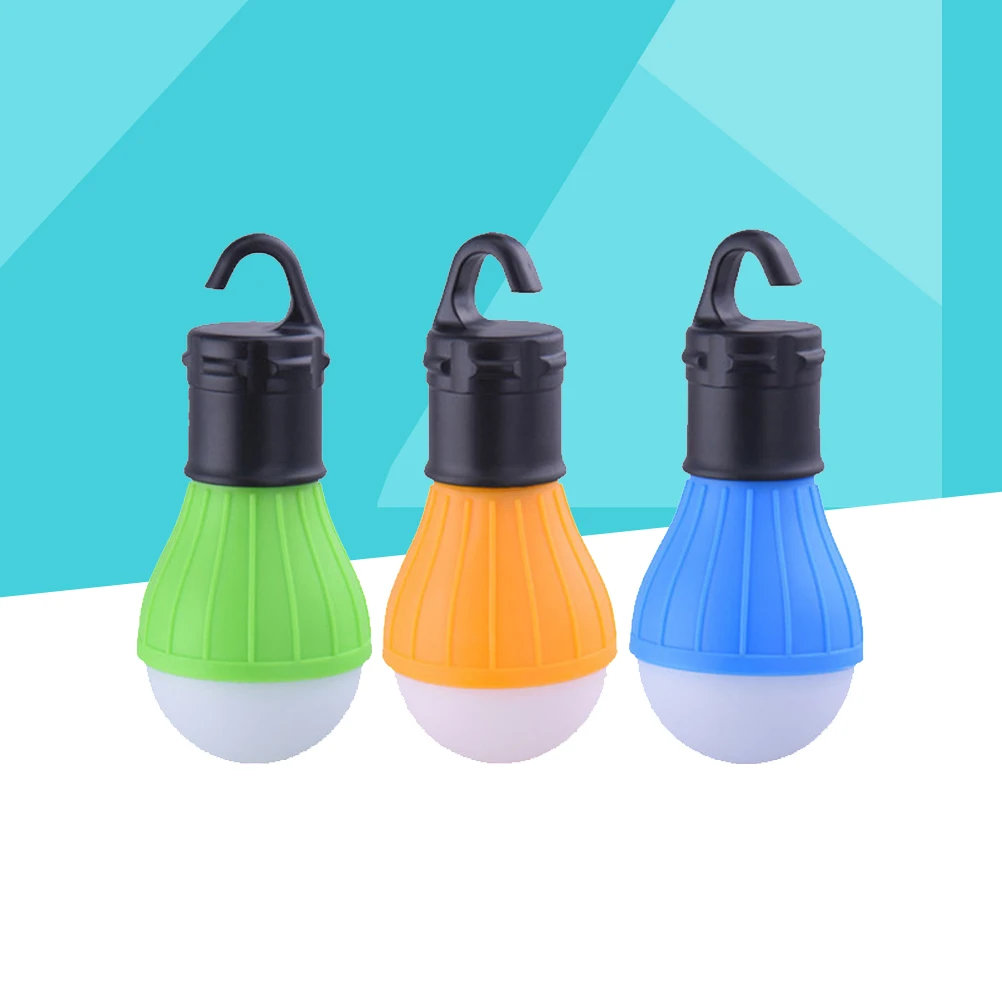 

3 PCS Hook Hanging Camping Lamp LED Light Powered 3 AAA 800 Lumens SOS Mode Lightweight Portable for Tent