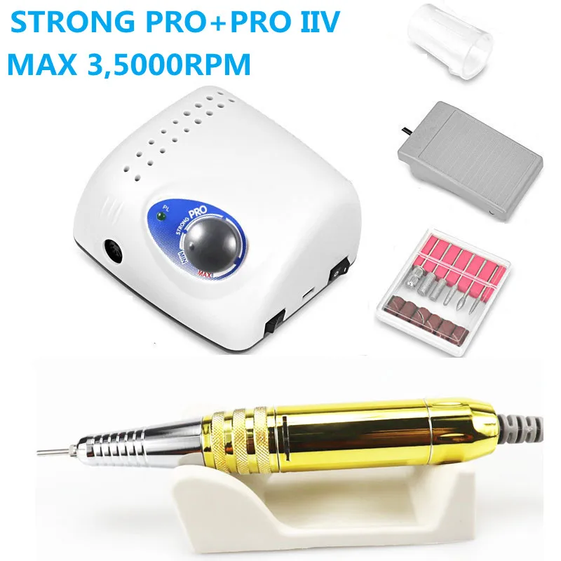 New Strong 210 PRO XIII Nail Drill 65W 35000 Machine Cutters Manicure Electric Milling Manicure Machine Polish Nail File