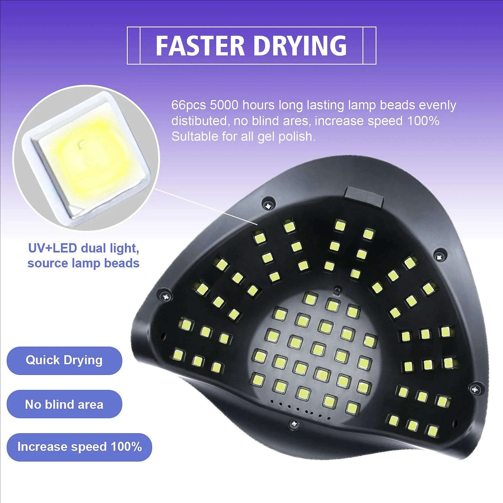 SUN X11/10 MAX Lampada professionale per asciugare le unghie per manicure 66 LED Macchina per asciugare lo smalto gel con grande lampada per unghie LCD UV LED