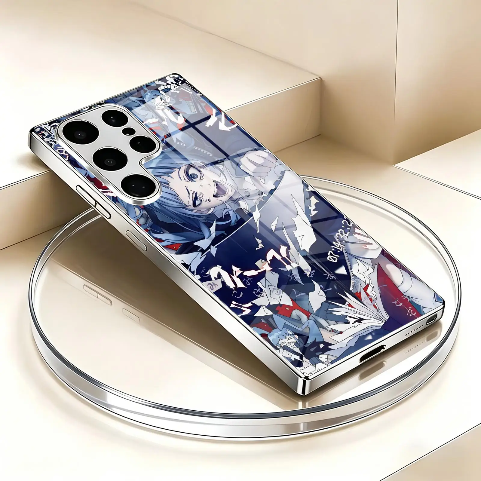 Japanese singer Ado  Phone Case For Samsung S26 S25 S24 S23 S22 S21 Plus Ultra Note20 Electroplated glass Phone Case