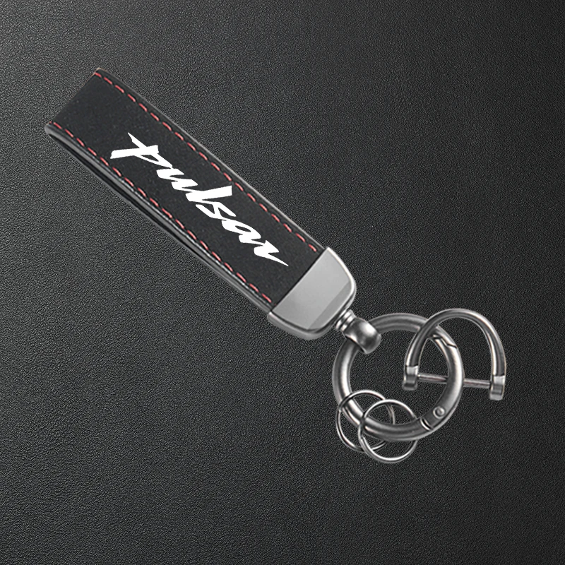 For Bajaj Pulsar 200 NS/200 RS/200 AS 200RS 200NS 180 150 N250 Motorcycle Keyring High-Grade Leather Suede Keychain Accessories