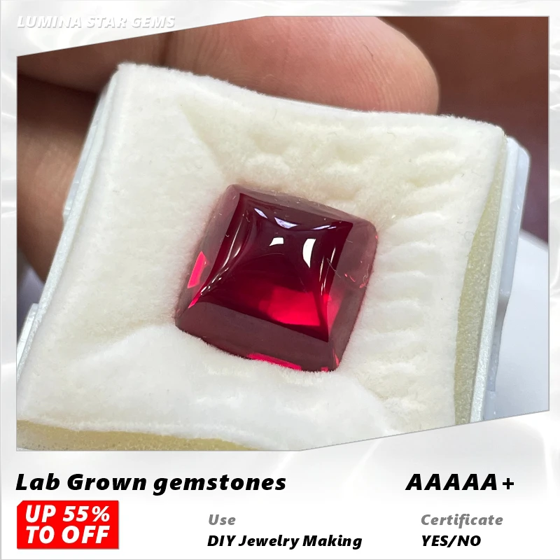 

L-Ruby Sugar tower Cut VVS1 Lab Grown Gemstone Pigeon Blood Red Certificate Advanced charms Jewelry Making Materials Wholesale