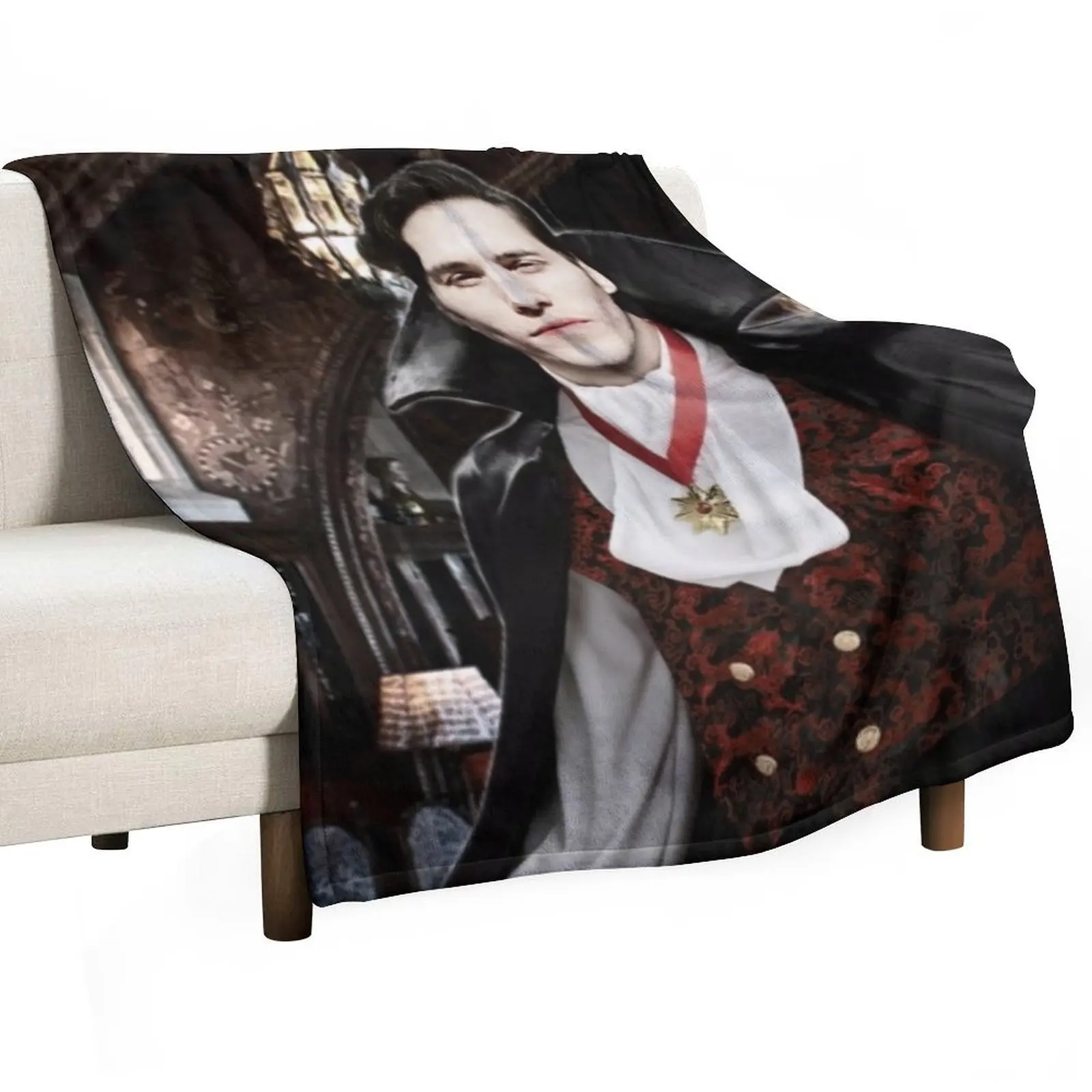 

Vampire Jerma Alt. Throw Blanket Soft Plush Plaid Thins Blankets