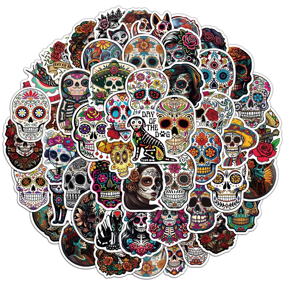 10/50PCS Undead skeleton Graffiti Sticker Aesthetic Decorative Luggage Laptop Phone Guitar Scrapbook Notebook Stickers