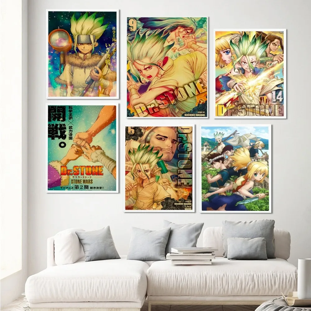 Dr.Stone Anime  Poster Paper Print Home Bedroom Entrance Bar Cafe Art Painting Decoration