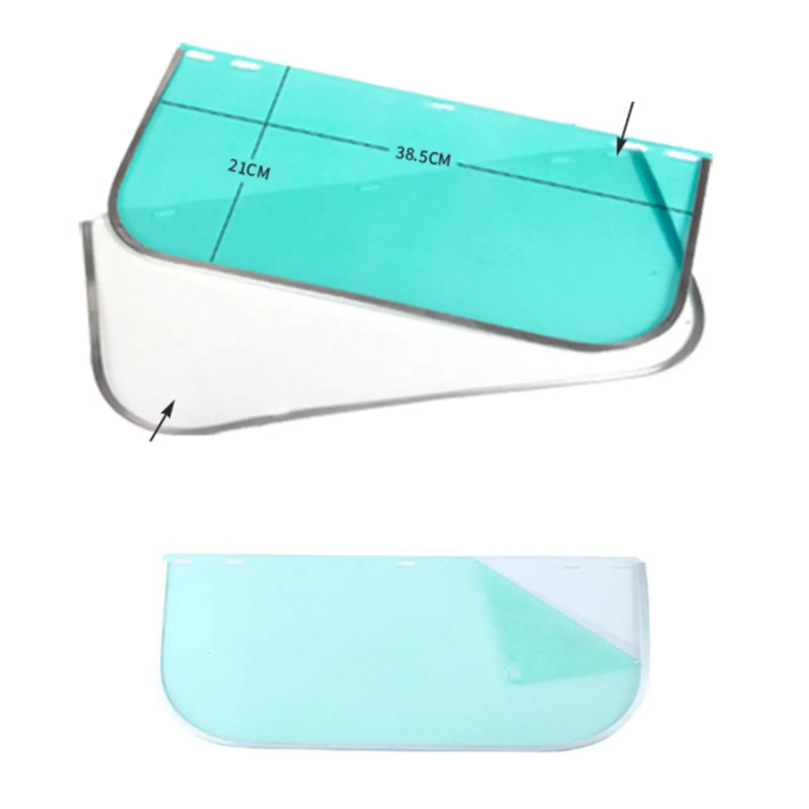Safety Face Shield with Bracket for Non Slotted Hard Hat Clear PVC Visor Full Face Protection