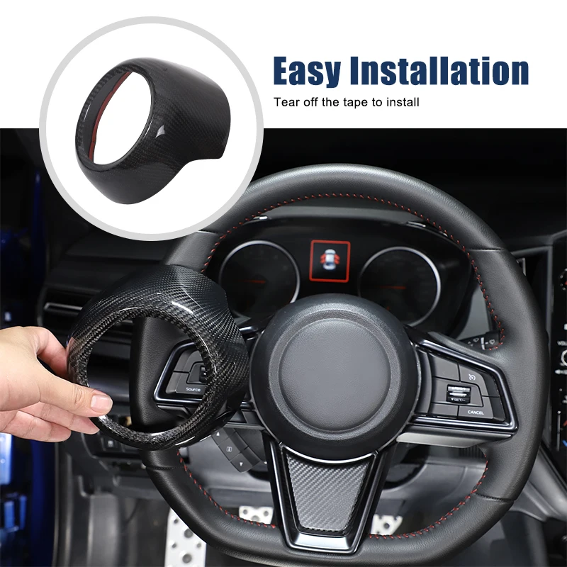 For 2022+ Subaru WRX Steering Wheel Horn Cover Real Carbon Fiber 1-piece Set Car Interior Decoration Accessories