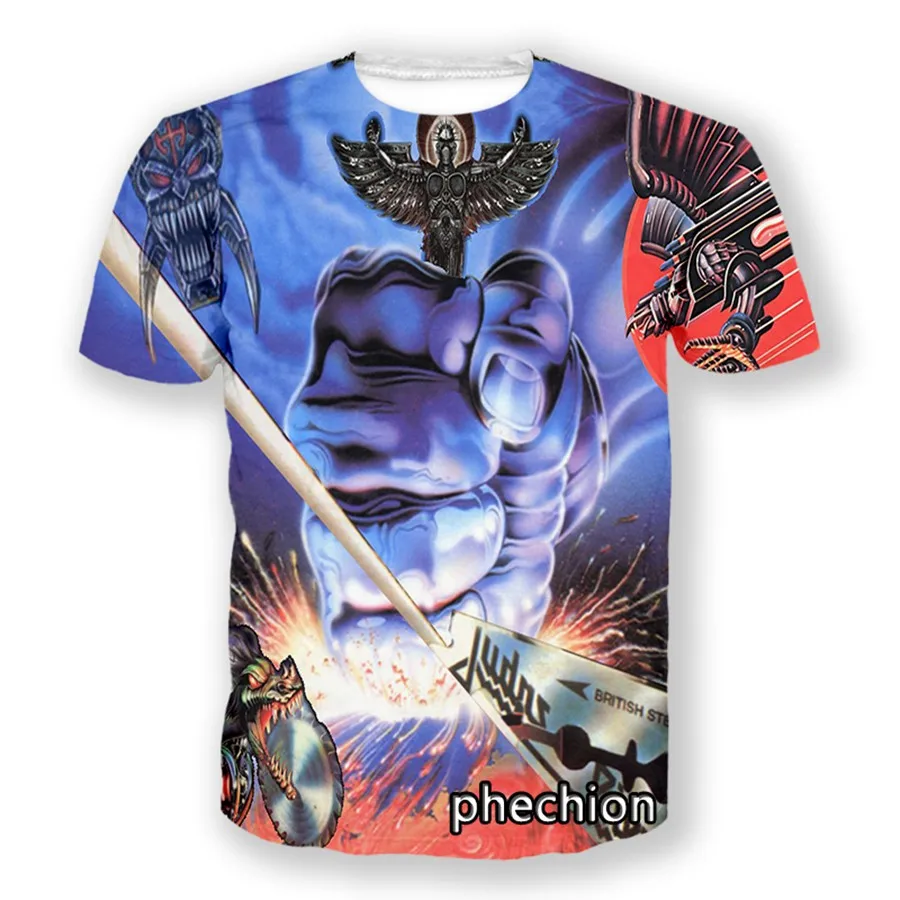 Metal Judas Priest Band Album t shirts 3D Print Men/Women Short sleeve Hip Hop Streetwear O-neck T-shirt Fashion Unisex clothing