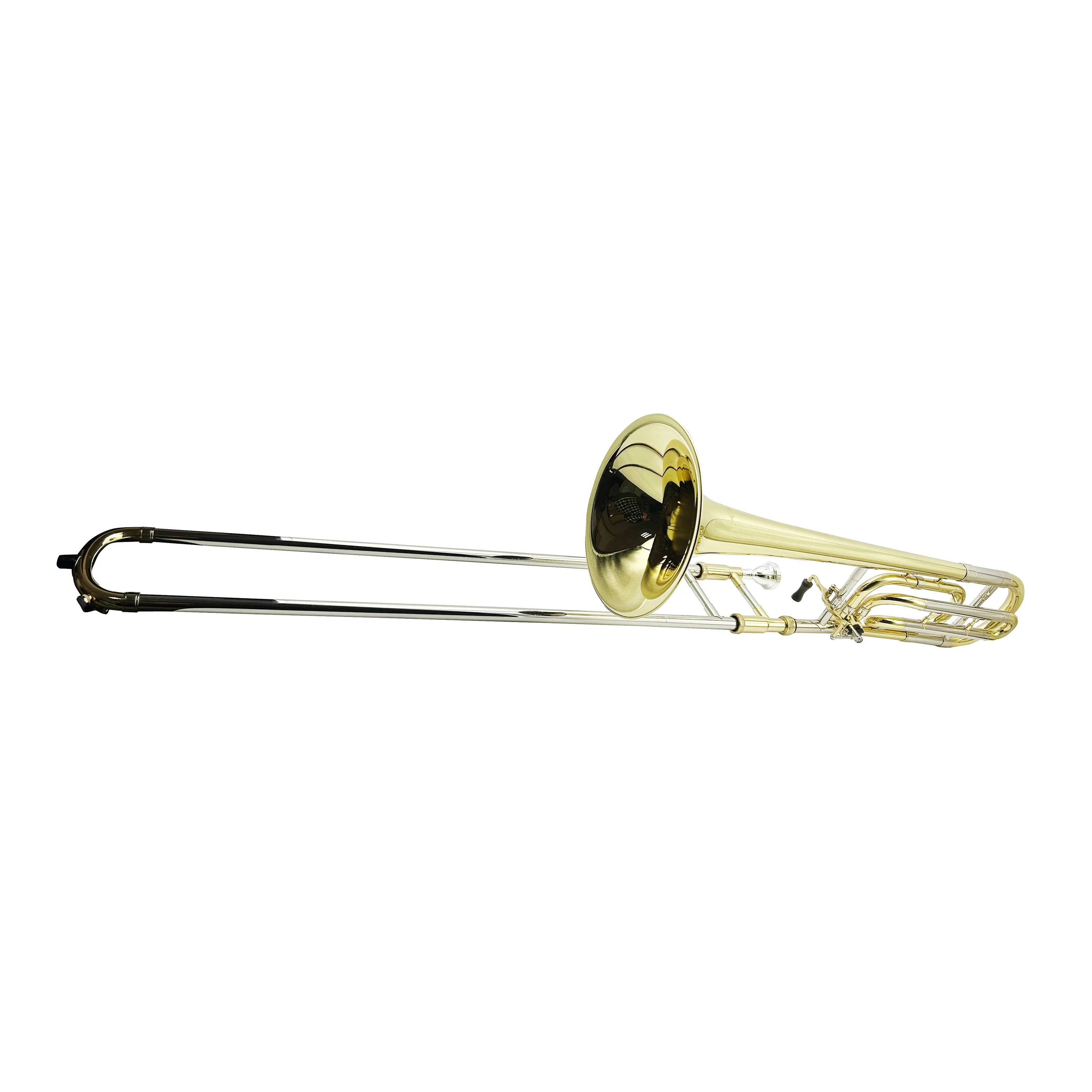 

SEASOUND OEM JYTB505 Tenor Trombone Brass Material Bb/F Key Gold Tuning Slide Musical Instrument