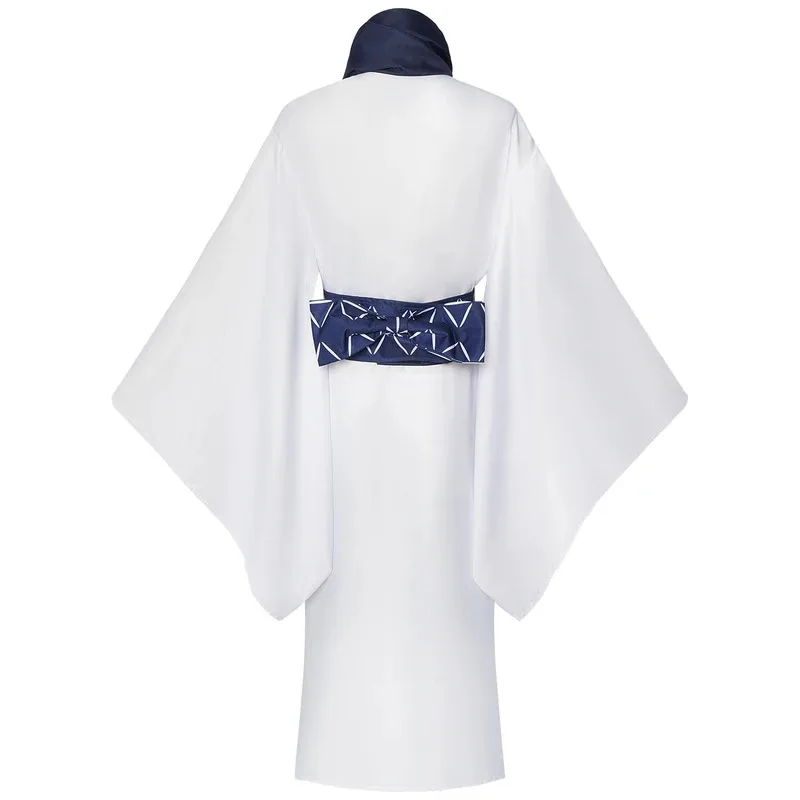 زي تنكري أنيمي Jujutsu Kaisene للرجال Ryomen Sukuna كيمونو ياباني أبيض يوكاتا مع أحزمة الخصر؛ 3'v، 6.h؛ 8'