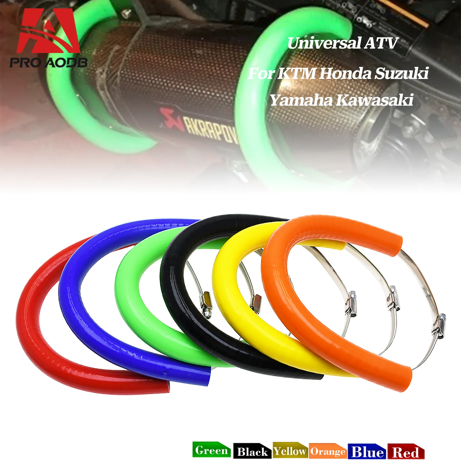 Housse de protection universelle pour échappement de moto, bouclier thermique en Silicone pour KTM Honda Kawasaki Yamaha, accessoires de Motocross