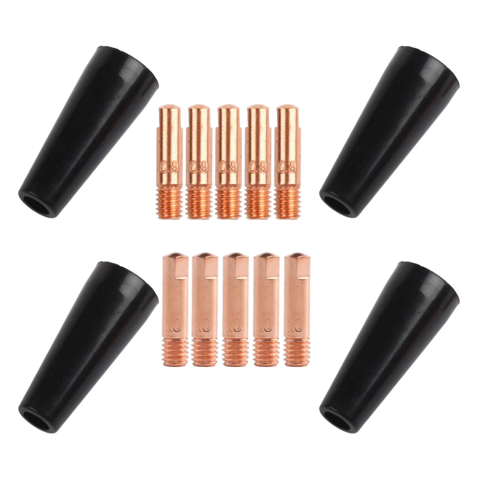 Gasless Flux Core Nozzle Tips Kit For Welding For MIG For MAG Gasless Nozzles 0.9/1.0mm Copper Conductive Tips Power Tools Parts