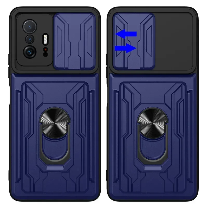 Schiebe-Kartensteckplatz-Paket-Hülle für Xiaomi Mi 11 Pro Lite 11T Redmi Note 11 Global 10S POCO X4 M4 Pro M3 F3 X3 Kamera-Schutz