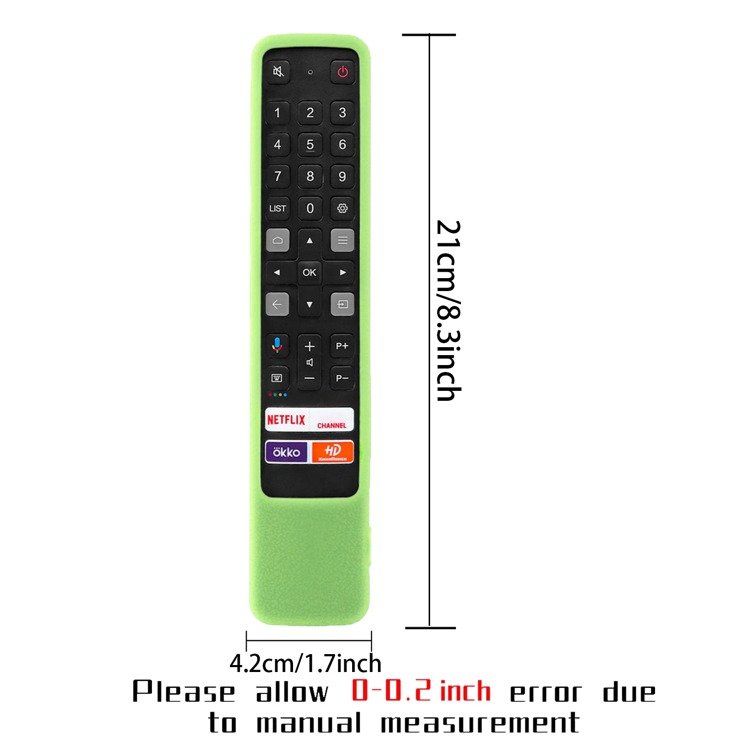 Silicone Protective Cover Fit for TCL TV Voice Remote RC901V FMRD/FMR1/FMR8 Series Washable Shockproof Skin-Friendly Remote Case