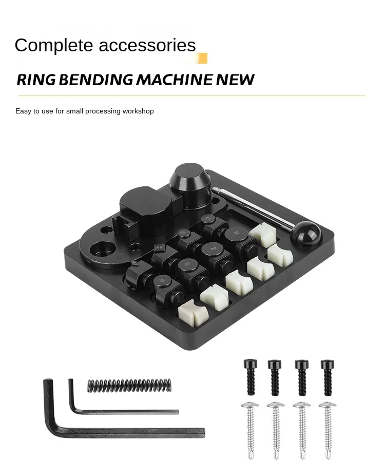 Metal Ring Bender Machine Jewelry Making Tool for Gold Silver Copper Round Forming Rolling Press DIY Craft Kit